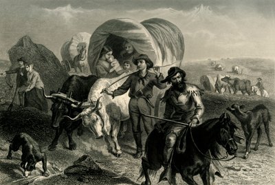 Emigrantes Cruzando las Llanuras de Henry Bryan Hall Jr.
