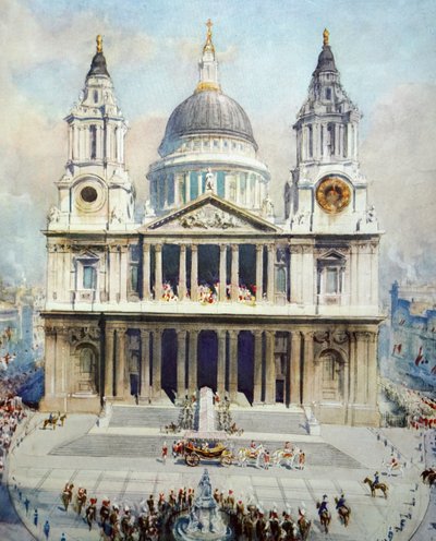 Jubileo de Plata del Rey Jorge V en la Catedral de San Pablo de Henry Charles Brewer