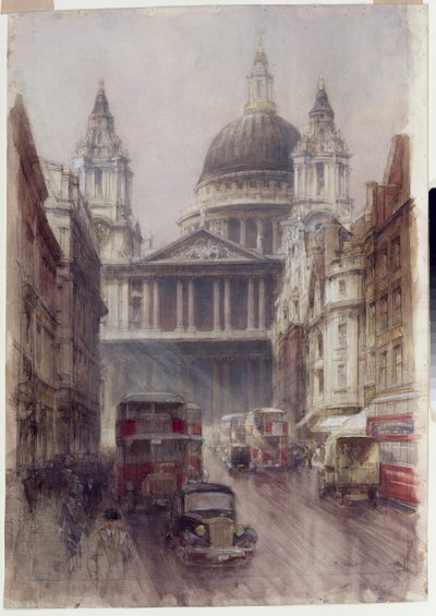 San Pablo desde Ludgate Hill de Henry Charles Brewer