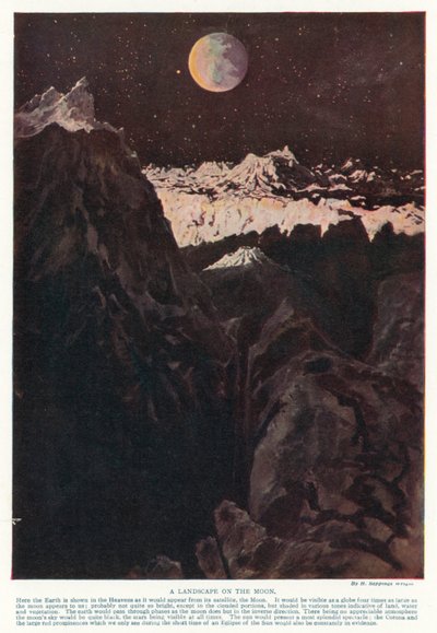 Un paisaje en la Luna de Henry Charles Seppings Wright
