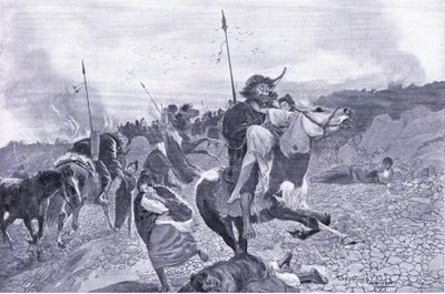 Una incursión temprana de los hunos 180 a.C. de Henry Charles Seppings Wright