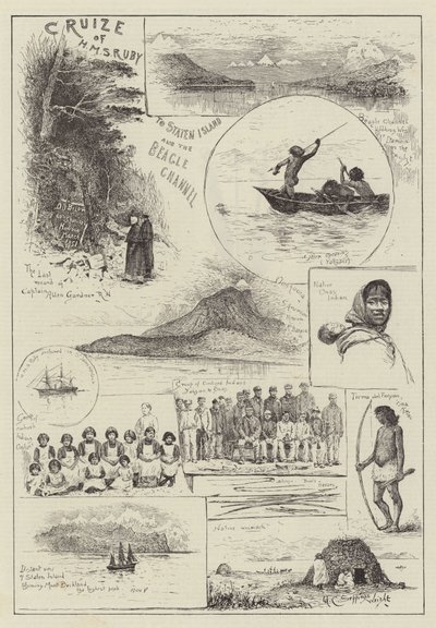 Crucero del HMS Ruby a Staten Island y el Canal Beagle de Henry Charles Seppings Wright