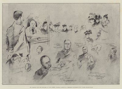 El Dr. Jameson y sus Oficiales en Bow Street, martes, 10 de marzo, el Sargento Drummond Hay bajo examen de Henry Charles Seppings Wright