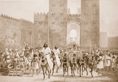 Entrada de Ciro en Babilonia, ilustración de 