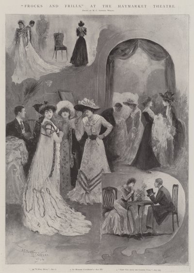 Vestidos y volantes, en el Teatro Haymarket de Henry Charles Seppings Wright