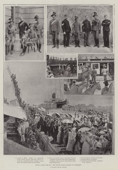Manos a través del mar, lanceros de Nueva Gales del Sur en Aldershot de Henry Charles Seppings Wright