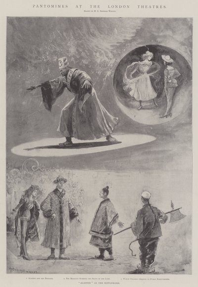 Pantomimas en los teatros de Londres de Henry Charles Seppings Wright