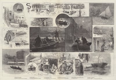Bocetos de la policía del Támesis de Henry Charles Seppings Wright