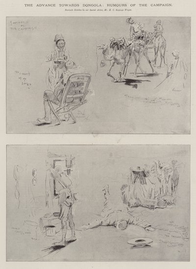 El avance hacia Dongola, humor de la campaña de Henry Charles Seppings Wright