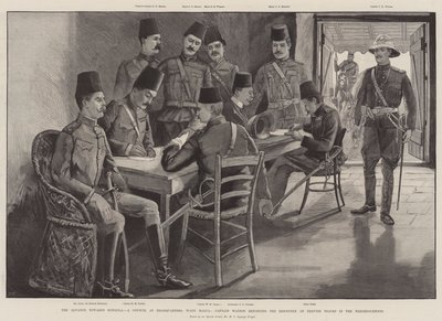 El Avance hacia Dongola, un Consejo en el Cuartel General, Wady Halfa, el Capitán Watson informando sobre el Descubrimiento de Huellas de Derviches en los Alrededores de Henry Charles Seppings Wright