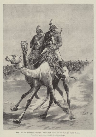 El avance hacia Dongola, el Cuerpo de Camellos en camino a Wady Halfa de Henry Charles Seppings Wright