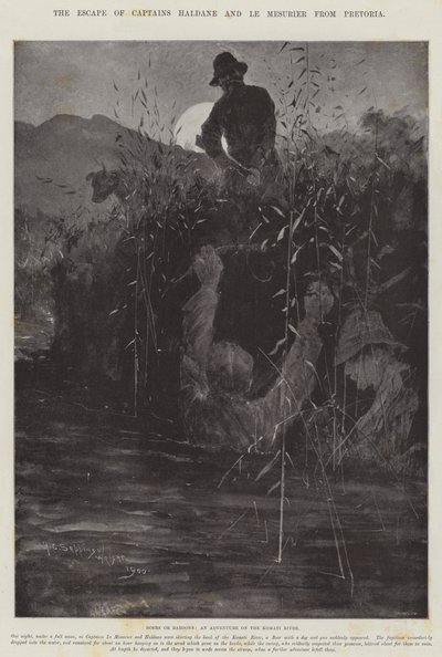 La fuga de los capitanes Haldane y Le Mesurier de Pretoria de Henry Charles Seppings Wright