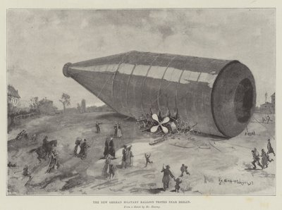 El Nuevo Globo Militar Alemán probado cerca de Berlín de Henry Charles Seppings Wright