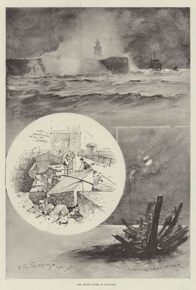 La reciente tormenta en Holyhead de Henry Charles Seppings Wright