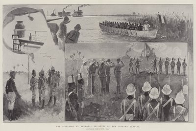 La Situación en Fashoda, Incidentes del Desembarco del Sirdar de Henry Charles Seppings Wright