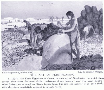 El arte de hacer pedernal, c.1920 de Henry Charles Seppings Wright
