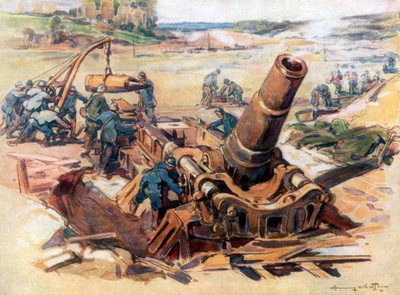 370 Mortero en acción de Henry Cheffer