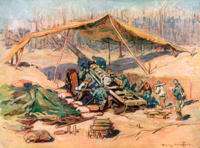Posición de artillería francesa, Francia de Henry Cheffer