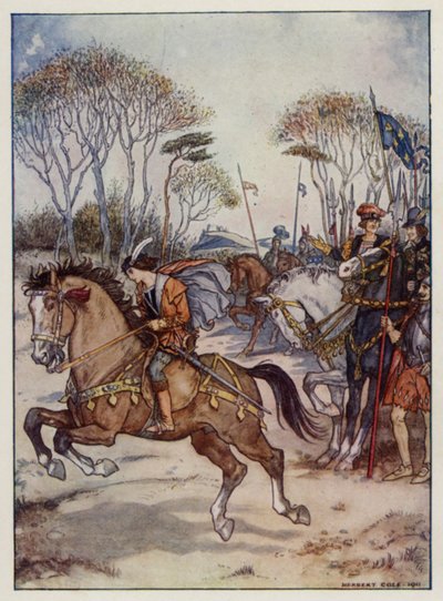 Una fina exhibición de equitación (litografia en color) de Henry Cole