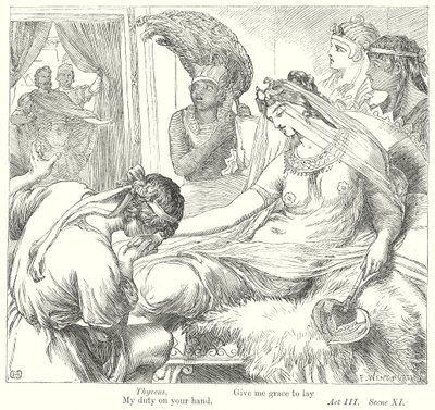 Antonio y Cleopatra (grabado) de Henry Courtney (after) Selous