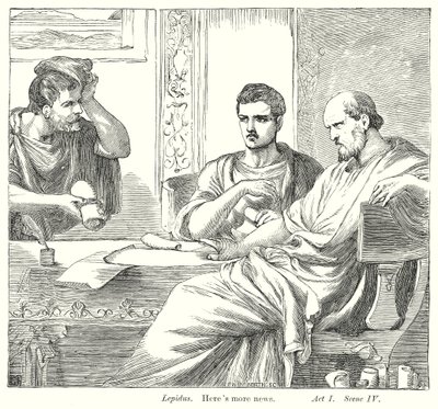Antonio y Cleopatra (grabado) de Henry Courtney (after) Selous