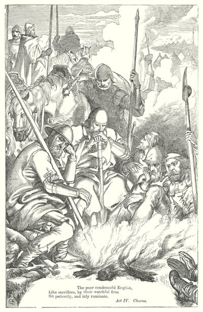 Rey Enrique V (grabado) de Henry Courtney (after) Selous
