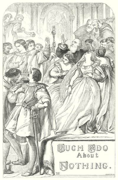 Mucho ruido y pocas nueces (grabado) de Henry Courtney (after) Selous