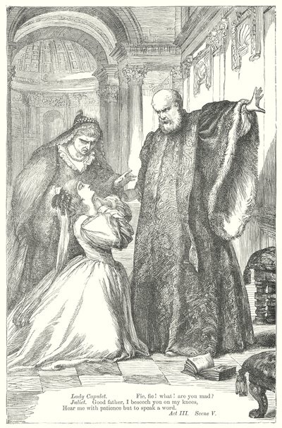 Romeo y Julieta (grabado) de Henry Courtney (after) Selous