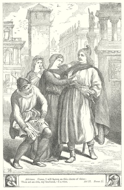 La comedia de los errores (grabado) de Henry Courtney (after) Selous