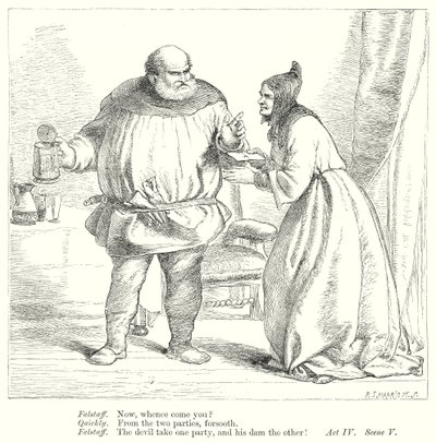 Las alegres comadres de Windsor (grabado) de Henry Courtney (after) Selous