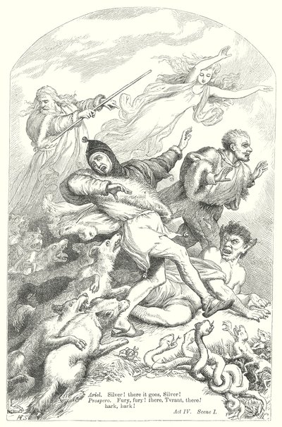 La Tempestad (grabado) de Henry Courtney (after) Selous