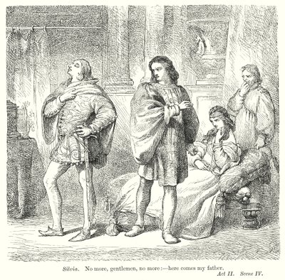 Los dos caballeros de Verona (grabado) de Henry Courtney (after) Selous