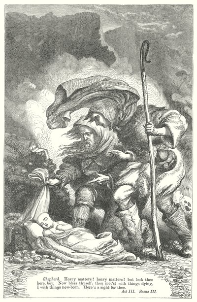 El cuento de invierno (grabado) von Henry Courtney (after) Selous