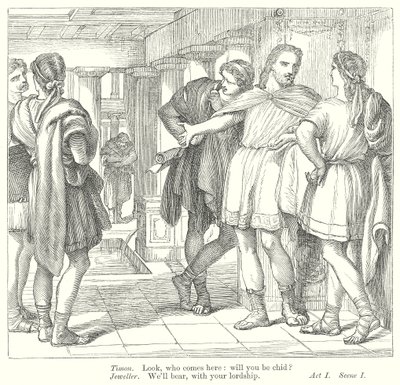 Timón de Atenas (grabado) de Henry Courtney (after) Selous