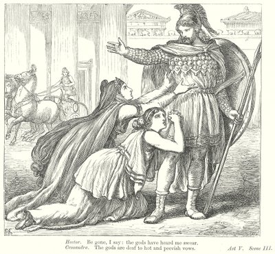 Troilo y Crésida (grabado) de Henry Courtney (after) Selous
