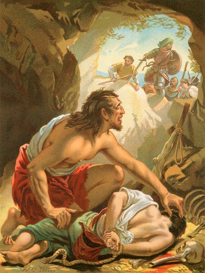 Gran corazón rescata a Mente débil del Gigante Mata-Bien de Henry Courtney Selous