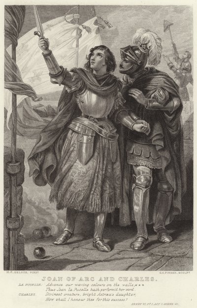 Juana de Arco y Carlos, Enrique VI, Pt I, Escena VI de Henry Courtney Selous