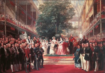 La Reina Victoria inaugurando la Gran Exposición en Hyde Park de Henry Courtney Selous