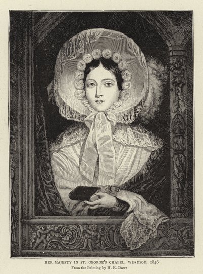 Su Majestad en la Capilla de San Jorge, Windsor, 1846 de Henry Dawe