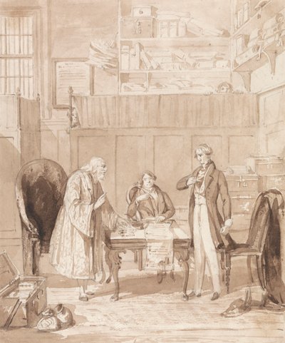 La vida de un noble: Escena sexta - El Usurero de Henry Dawe