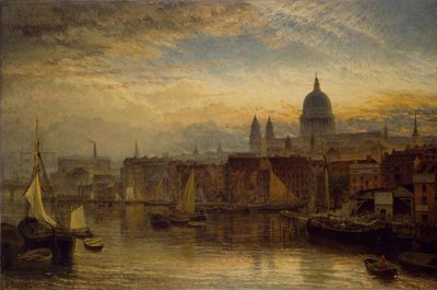 San Pablo desde el Río Támesis de Henry Dawson