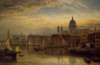 San Pablo desde el río Támesis, 1877 de Henry Dawson