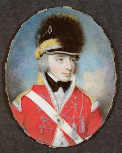 Miniatura de un oficial desconocido, c.1797 de Henry Edridge