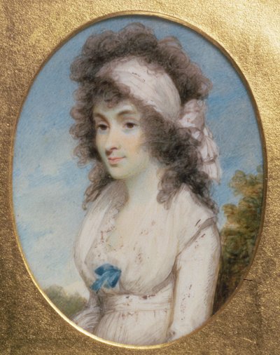 Retrato en Miniatura de Lydia o Elizabeth Hunt, c.1795 de Henry Edridge