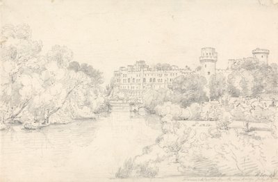 Castillo de Warwick desde el Puente Nuevo de Henry Edridge