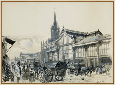 Mercado de Campfield e iglesia de San Mateo de Henry Edward Tidmarsh