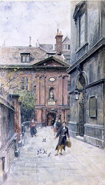 Iglesia de Cristo y Hospital de Cristo, Newgate Street, Ciudad de Londres de Henry Edward Tidmarsh