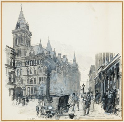 Corporation Road Making, Princess Street y Ayuntamiento de Henry Edward Tidmarsh