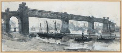 Ship Canal, puente de Runcorn de Henry Edward Tidmarsh