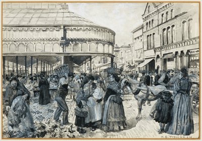 Mercado de Smithfield desde Oak Street de Henry Edward Tidmarsh